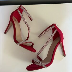Delicious Red Strappy Heels